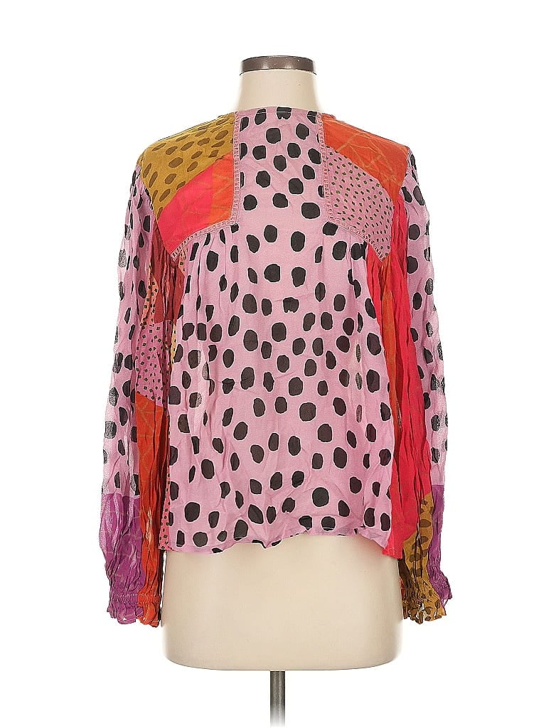 Pre-owned Blank London Long Sleeve Blouse In Pink