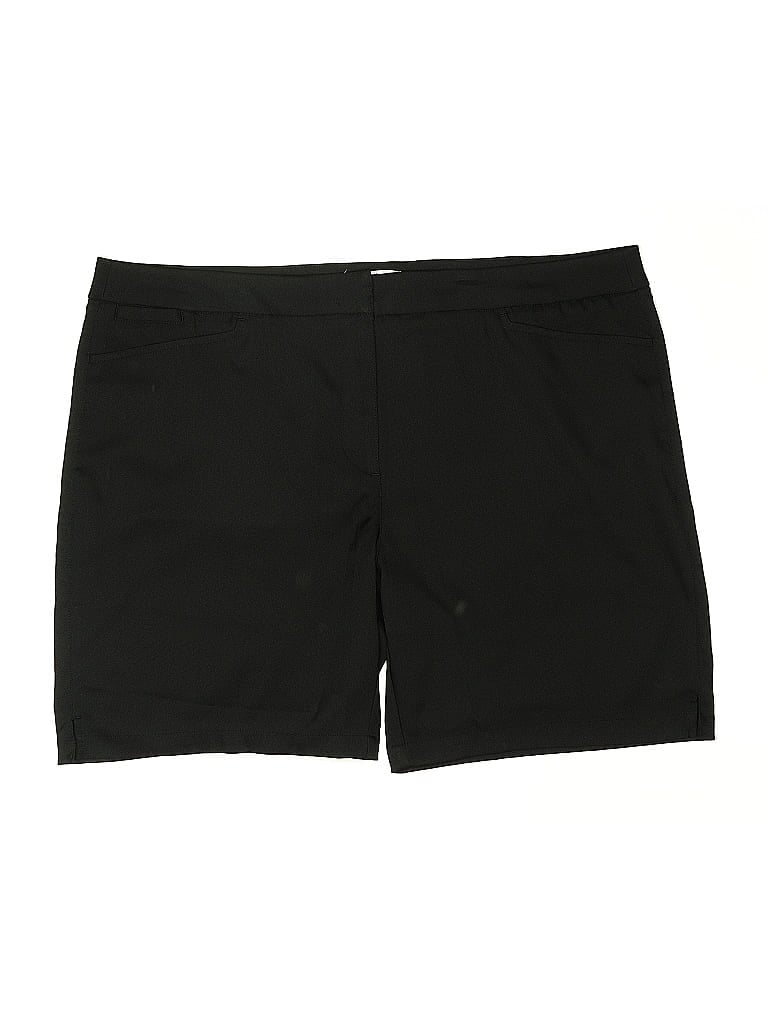 Lillie Green Solid Black Shorts Size 16 - photo 1