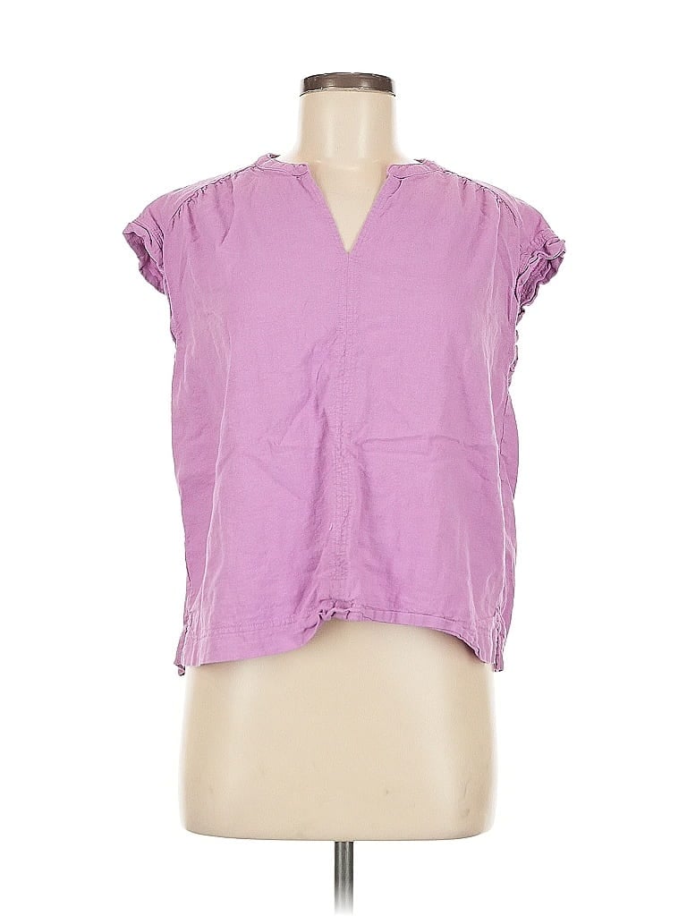 Click to view more detailed imagery on our partner's website Pre-owned Splendid Short Sleeve Top Purple V Neck Tops