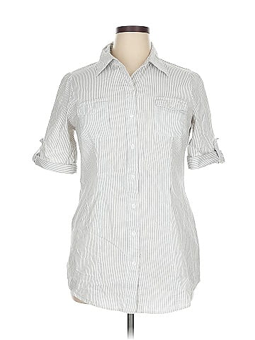 AB Studio 3/4 Sleeve Button-Down Shirt (view 1)