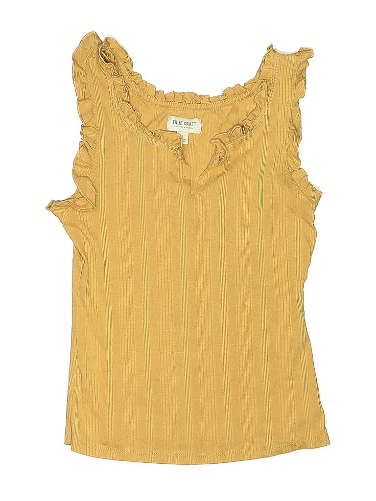 Click to view more detailed imagery on our partner's website Pre-owned True Craft Kids' Sleeveless T-shirt In Yellow