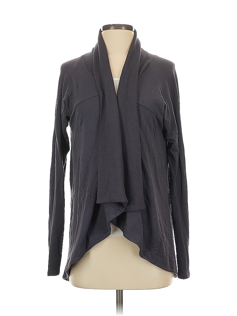 Pre-owned Athleta Cardigan Sweater In Gray