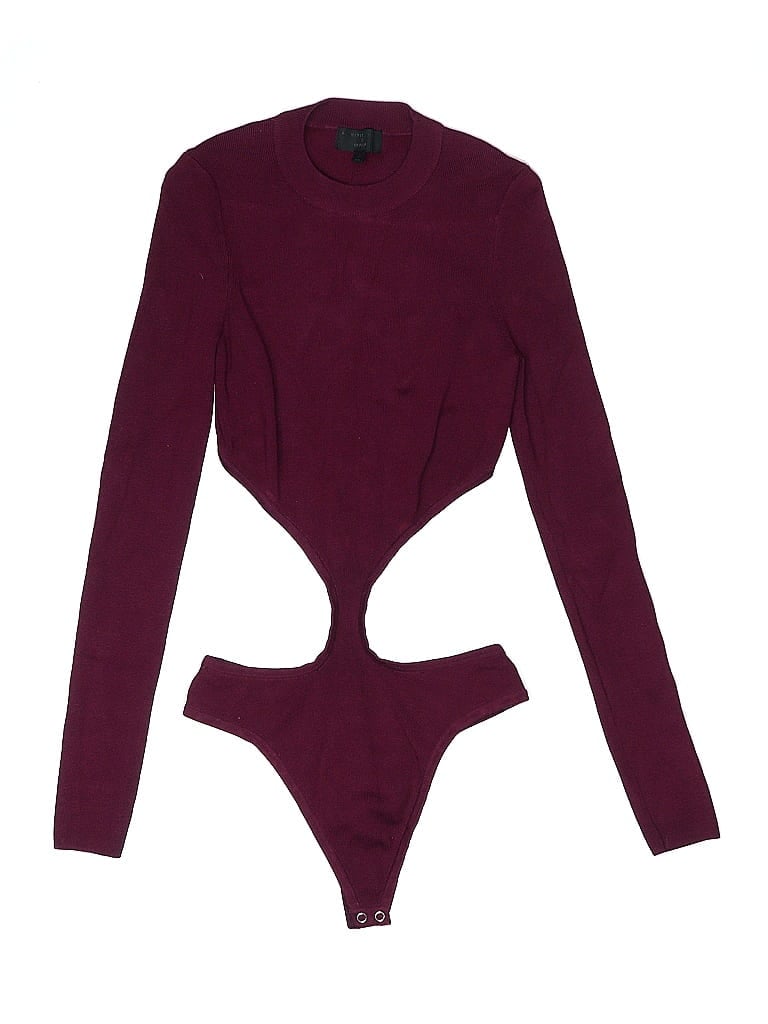 Pre-owned Revolve Bodysuit In Burgundy