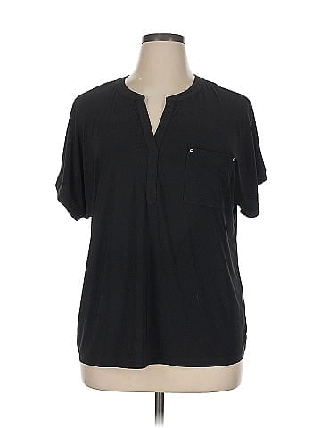 Anne Klein Short Sleeve Blouse (view 1)