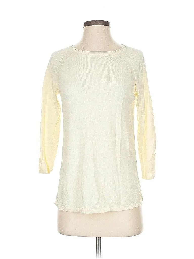 Pre-owned J. Mclaughlin Cardigan Sweater In White