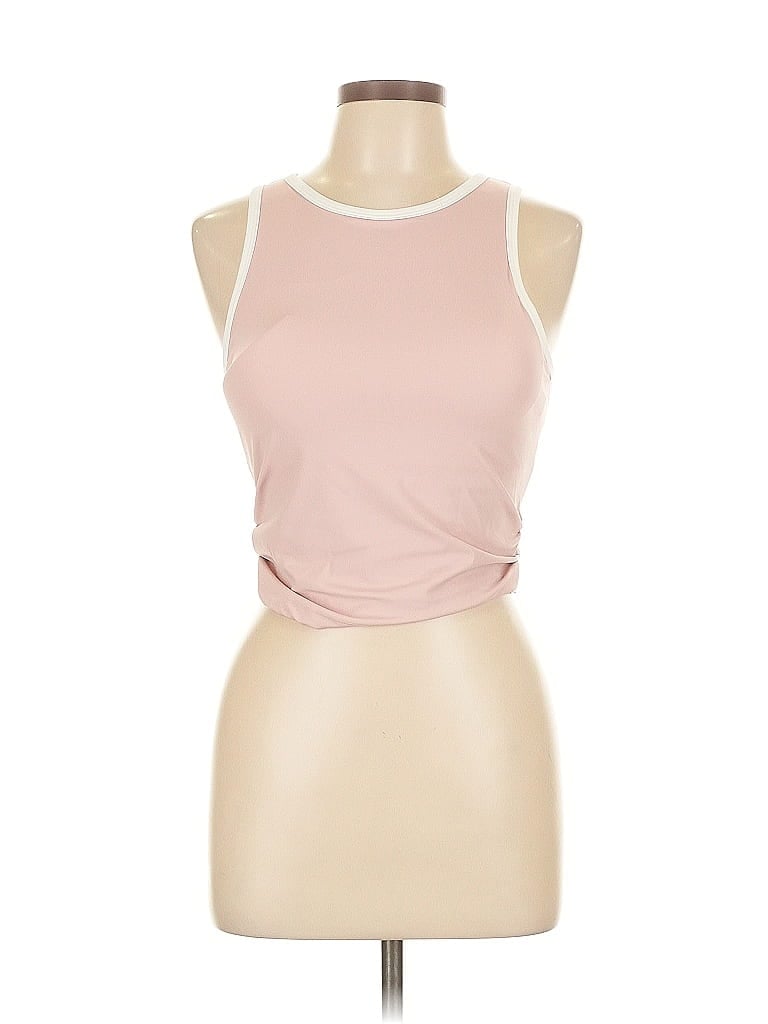 Pre-owned 2 To 5 Designs Tank Top Pink Halter Neckline Tops