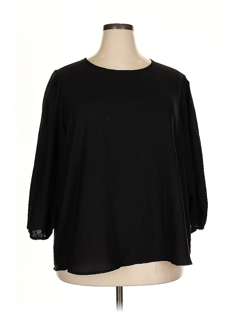 Click to view more detailed imagery on our partner's website Pre-owned Rouge 3/4 Sleeve Blouse In Black