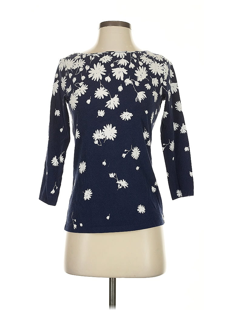 Pre-owned Talbots 3/4 Sleeve T-shirt In Blue