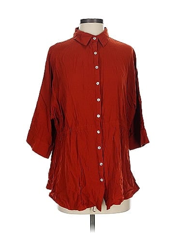 L Space 3/4 Sleeve Button-Down Shirt (view 1)
