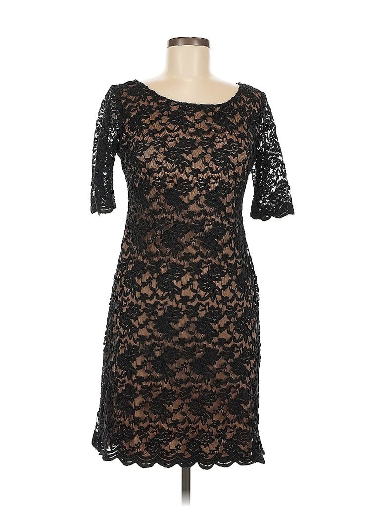 Pre-owned Connected Apparel Cocktail Dress In Black