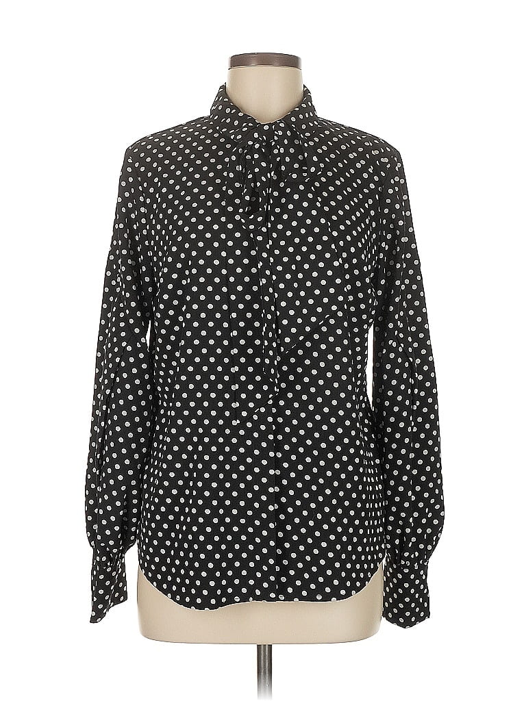 Pre-owned Riley & Rae Long Sleeve Blouse In Black