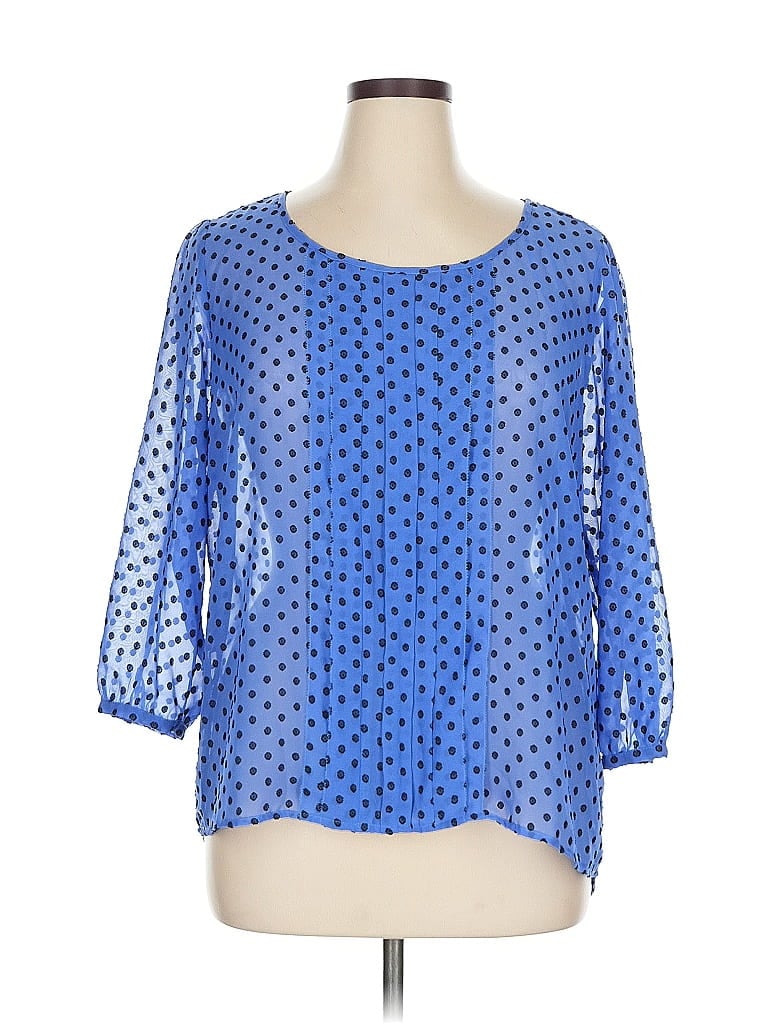 Click to view more detailed imagery on our partner's website Pre-owned Elle 3/4 Sleeve Blouse In Blue