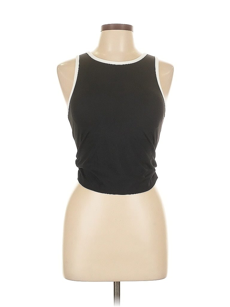 2 TO 5 DESIGNS Pre-owned Tank Top Black Halter Neckline Tops