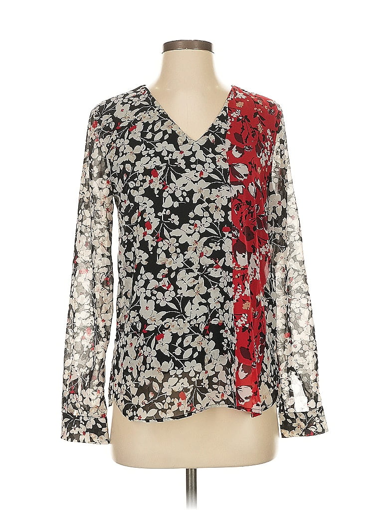 Pre-owned Calvin Klein Long Sleeve Blouse In Black