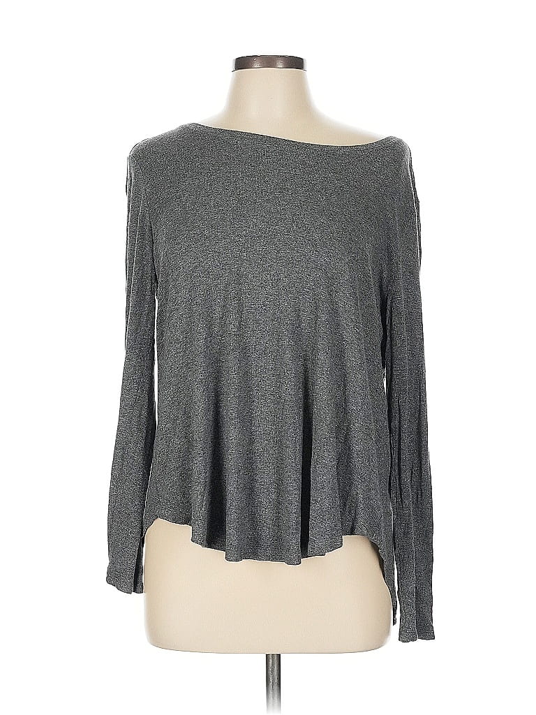 Pre-owned White + Warren 3/4 Sleeve T-shirt In Gray