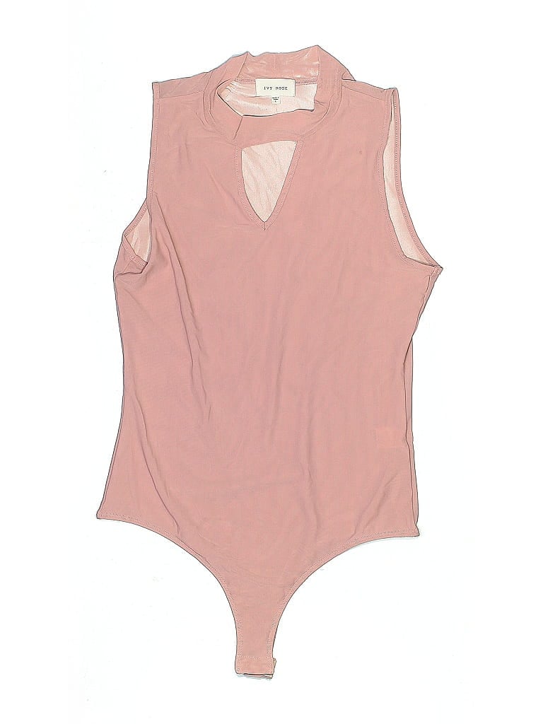 Pre-owned Ivory Rose Bodysuit In Pink