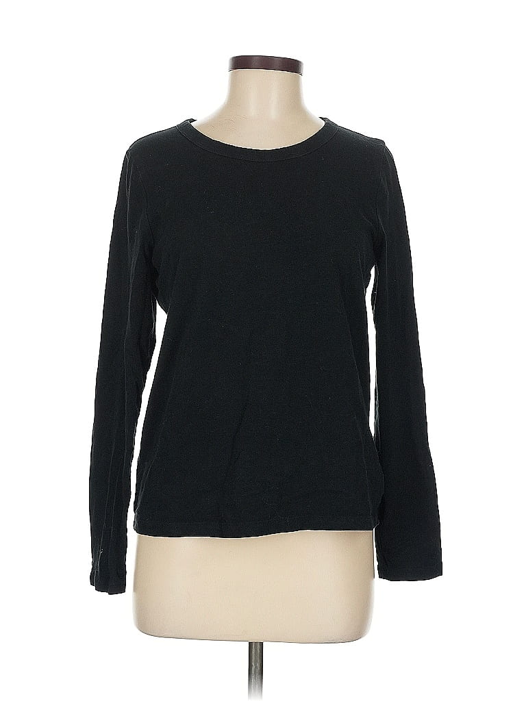 Pre-owned Gap Long Sleeve T-shirt In Black