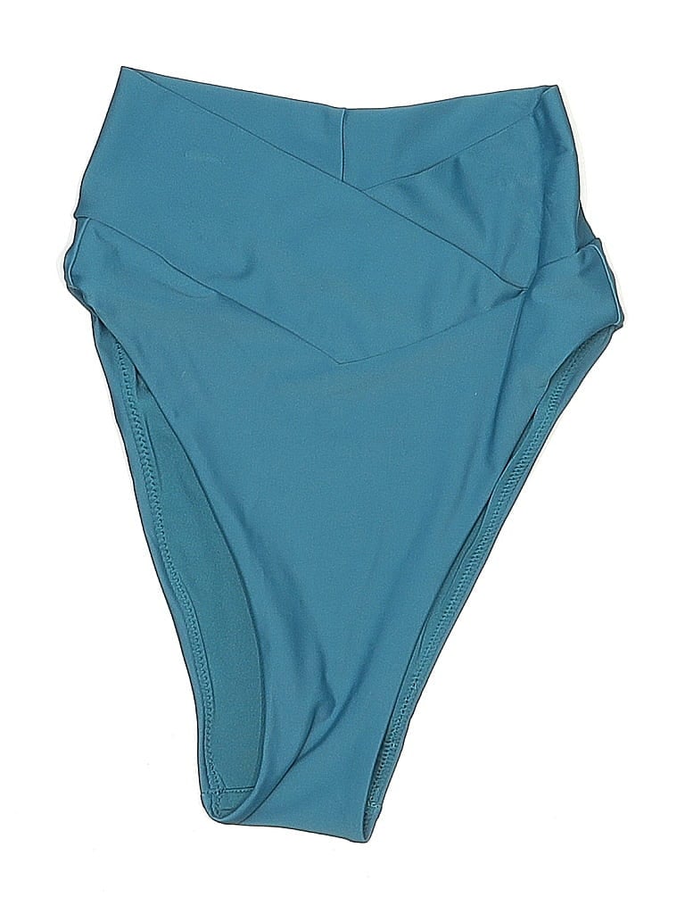 Pre-owned Aerie Swimsuit Bottoms In Blue