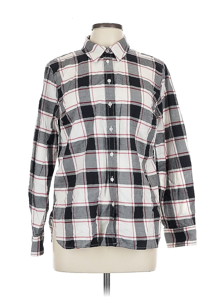 Click to view more detailed imagery on our partner's website Pre-owned Talbots Long Sleeve Button Down Shirt In Gray