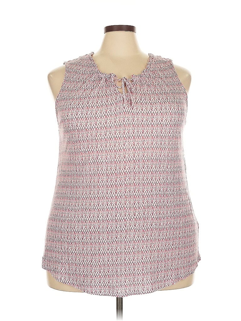 Pre-owned Lila Rose Tank Top Pink Halter Neckline Tops