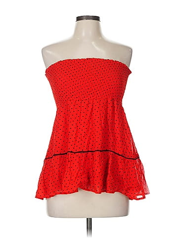 Ganni 100% Viscose Red Tube Top Size EU 38 / US 8
