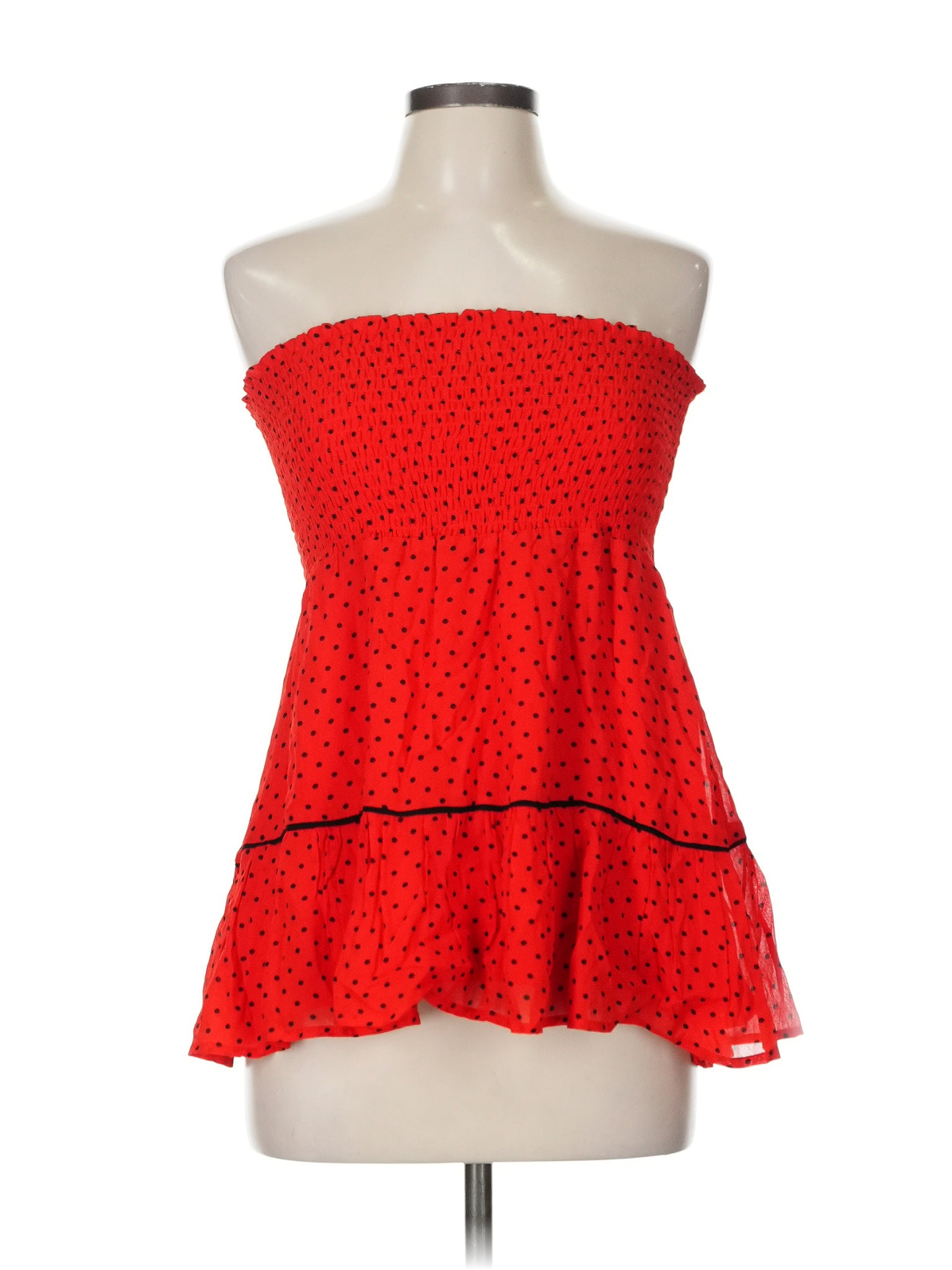 Ganni 100% Viscose Red Tube Top Size EU 38 / US 8