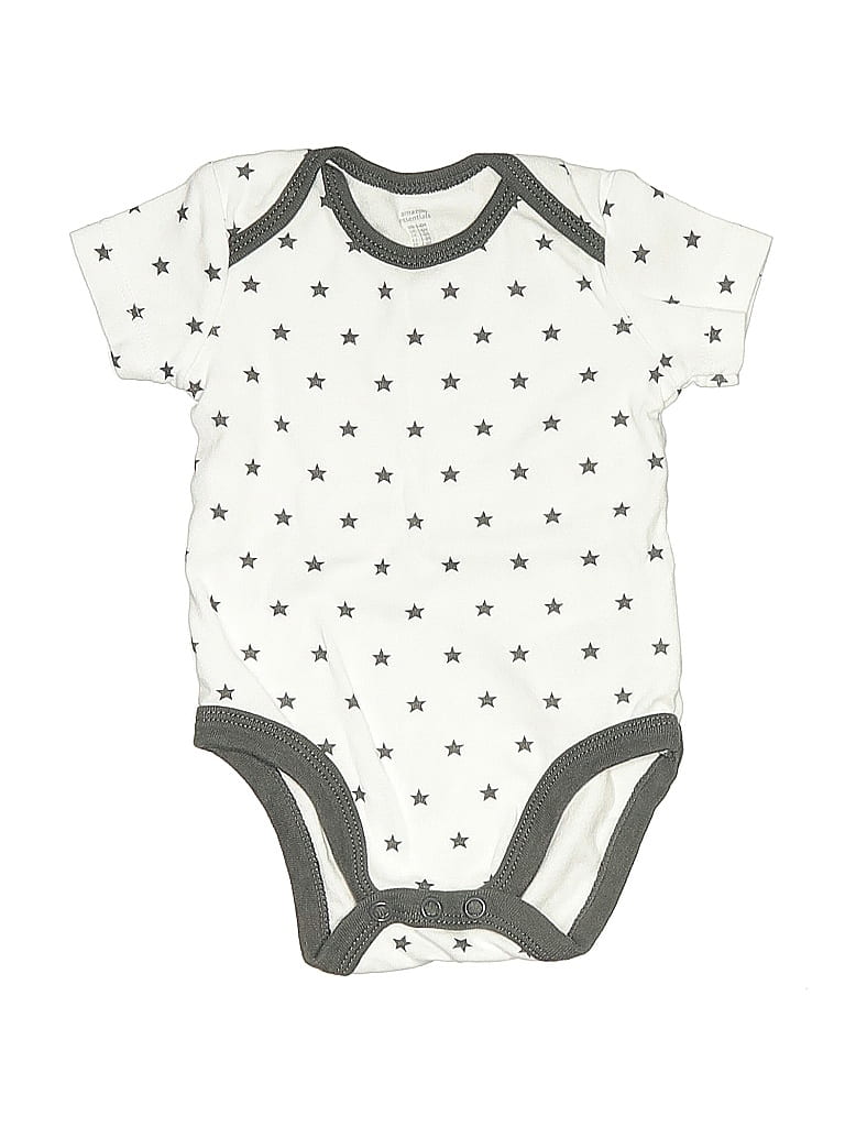 Pre-owned Amazon Essentials Babies' Short Sleeve Onesie In White
