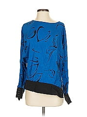 London Times Long Sleeve Silk Top