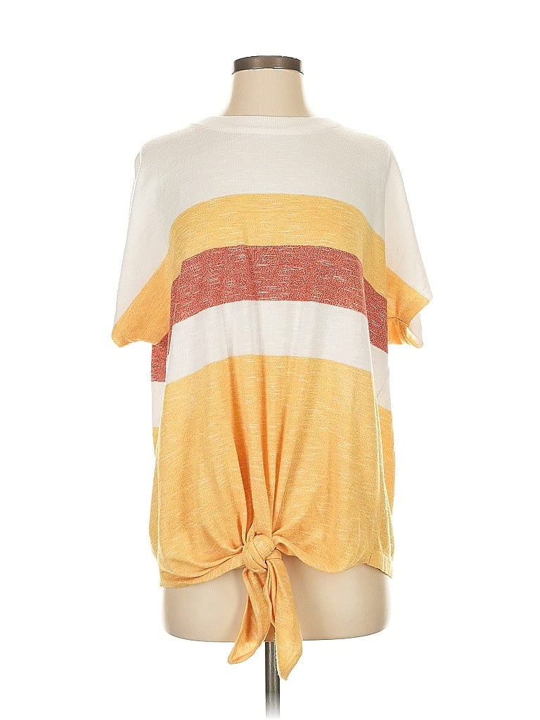 ANDREE BY UNIT Pre-owned Short Sleeve T-shirt In Yellow