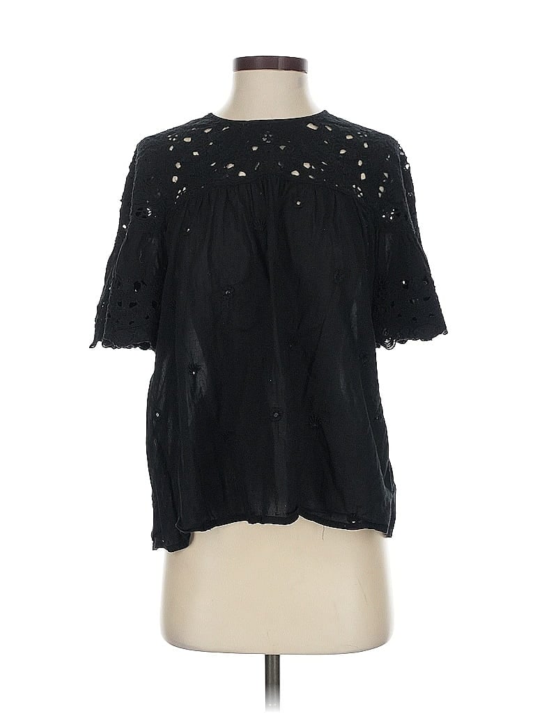 Click to view more detailed imagery on our partner's website Pre-owned Maeve Short Sleeve Blouse In Black