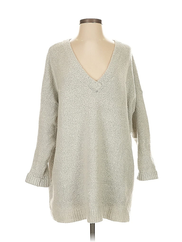 Pre-owned French Connection Pullover Sweater In Silver