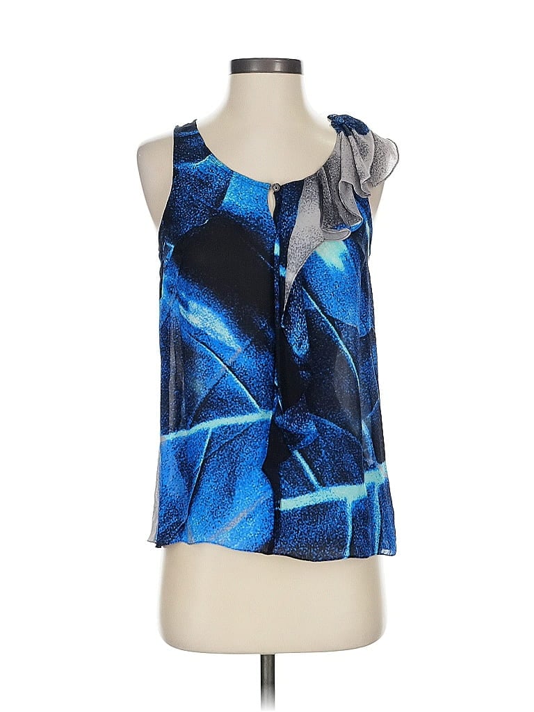 LEIFSDOTTIR Pre-owned Sleeveless Silk Top Blue One Shoulder Neckline Tops