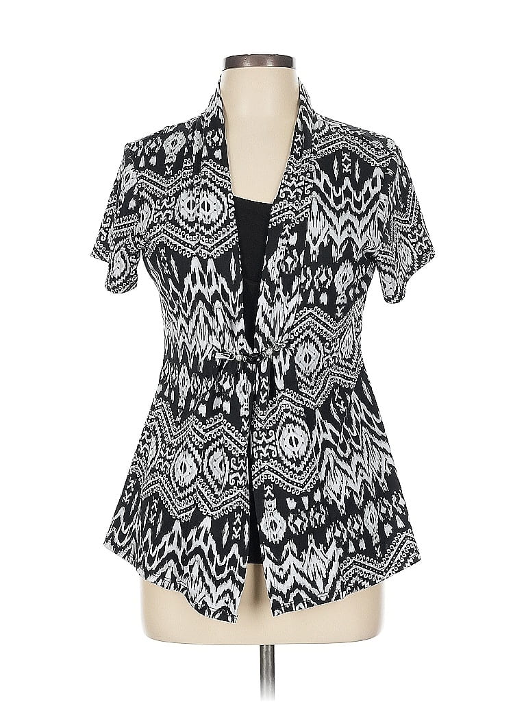 NOTATIONS Pre-owned Short Sleeve Blouse In Black