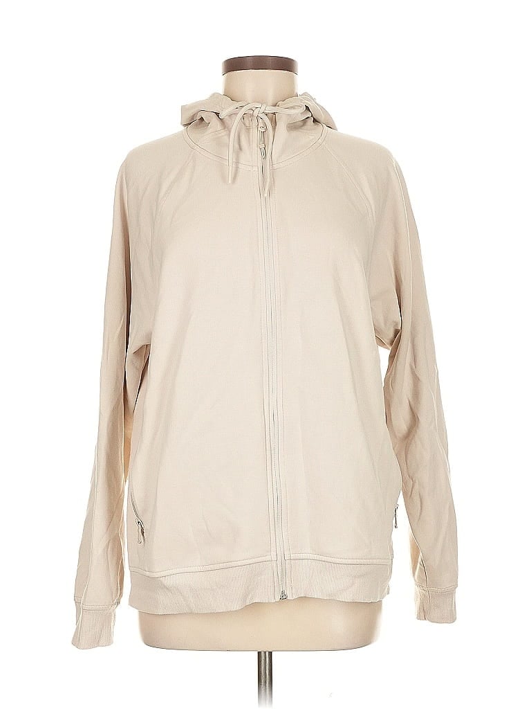 Pre-owned Active By Old Navy Zip Up Hoodie In Brown