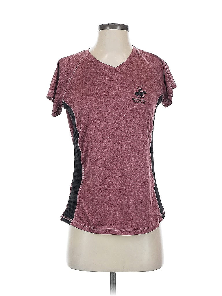 Pre-owned Beverly Hills Polo Club Active T-shirt In Burgundy