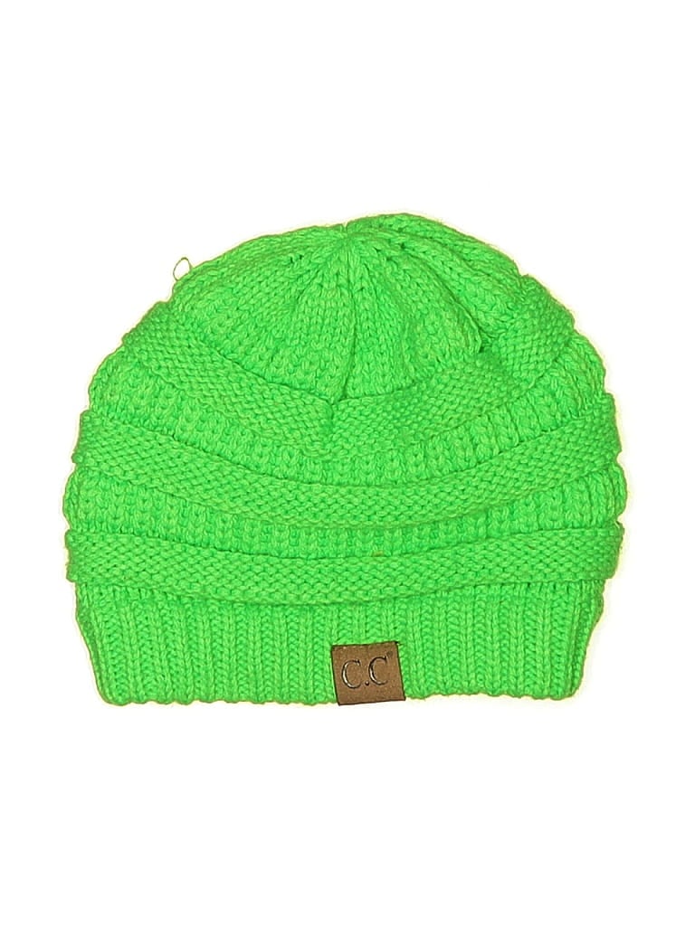 Pre-owned C.c Exclusives Beanie Hat In Green