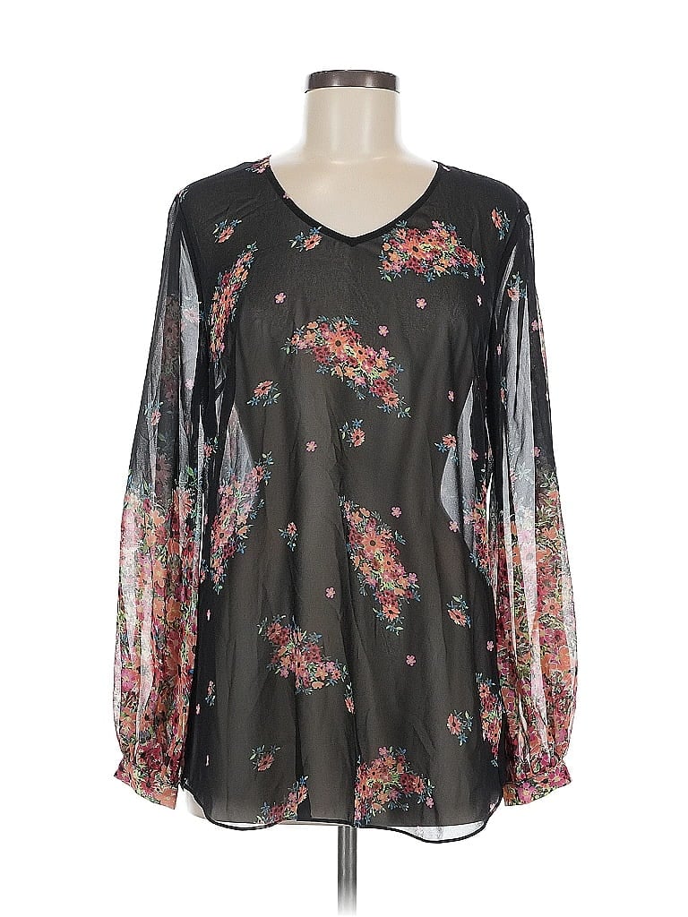 CABI Pre-owned Long Sleeve Blouse In Gray