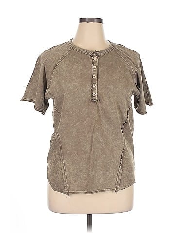 Zenana Short Sleeve Henley (view 1)