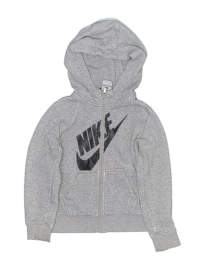 Click to view more detailed imagery on our partner's website Pre-owned Nike Kids' Zip Up Hoodie In Silver