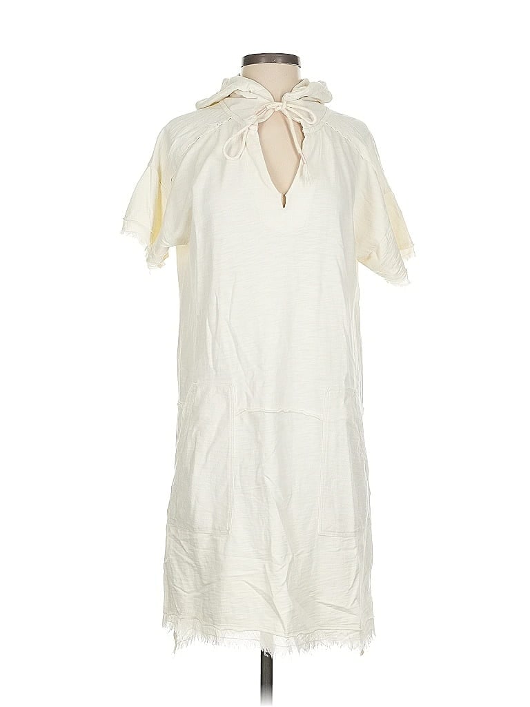 Pre-owned Grey State Casual Dress In White