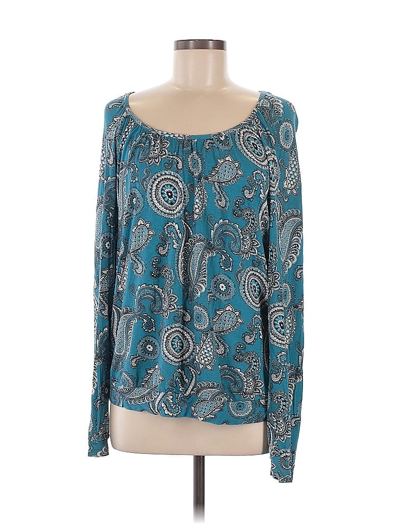 Pre-owned Michael Michael Kors Long Sleeve Blouse In Blue