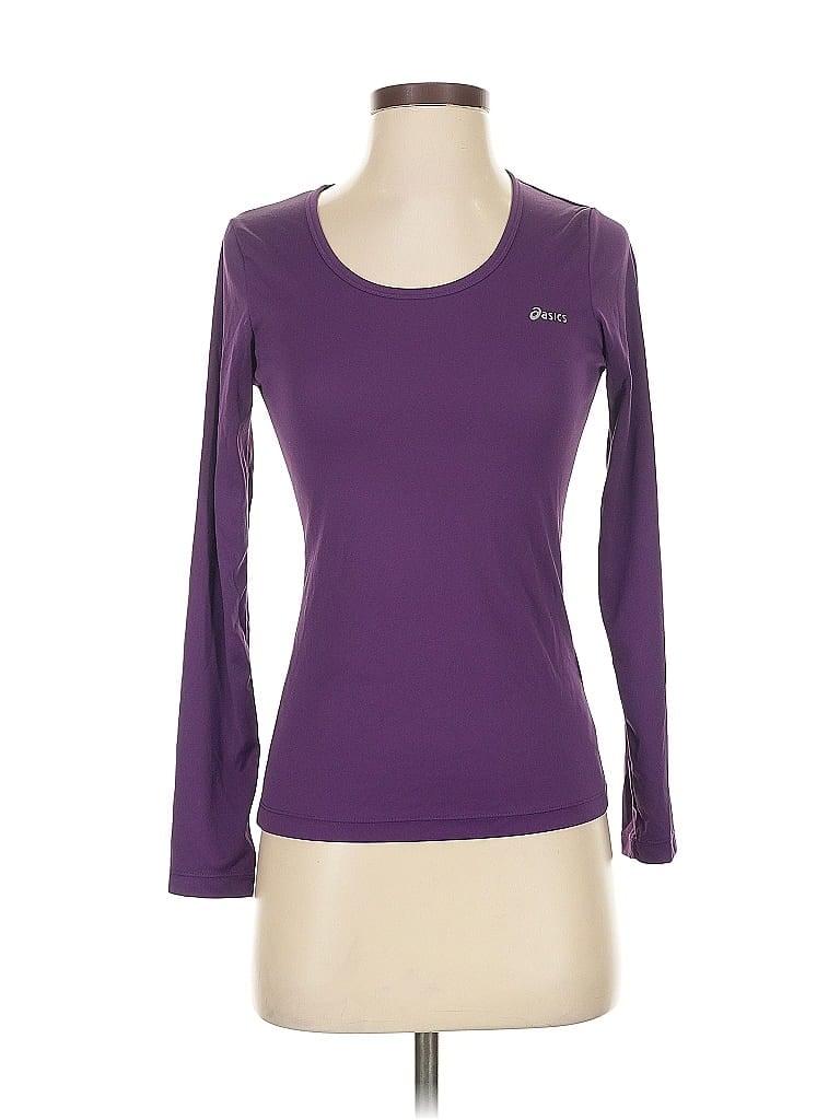 ASICS Pre-owned 3/4 Sleeve T-shirt In Purple