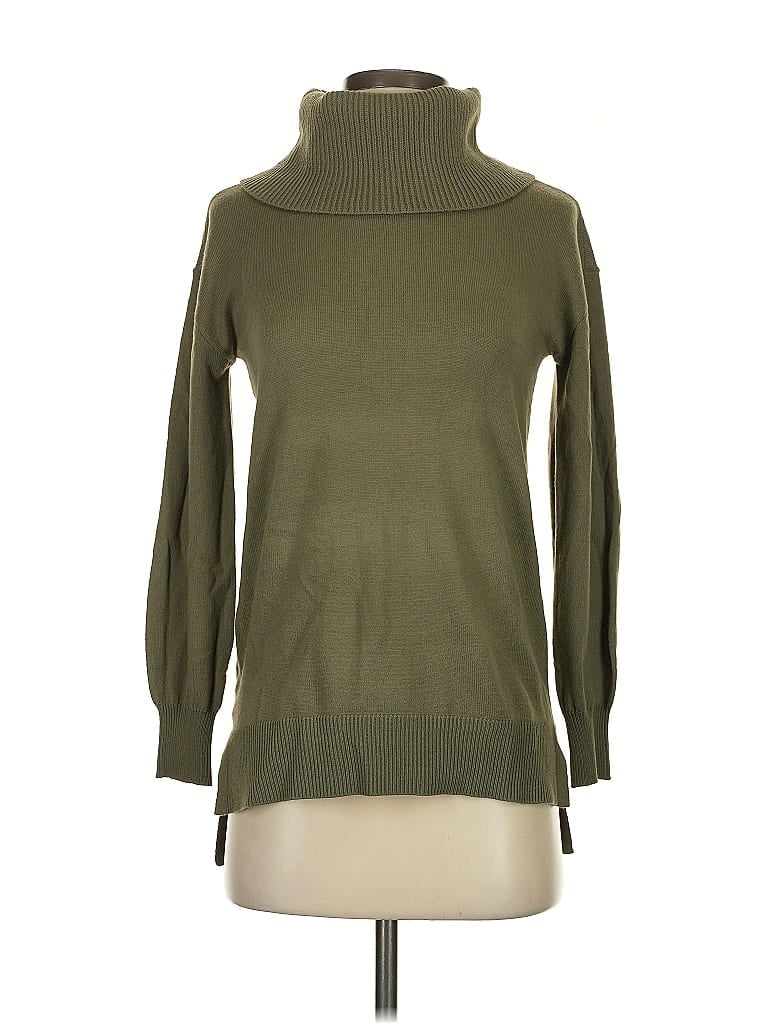 Pre-owned Ann Taylor Loft Turtleneck Sweater In Green
