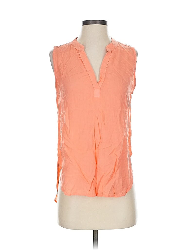 Pre-owned Bella Dahl Sleeveless Blouse In Orange
