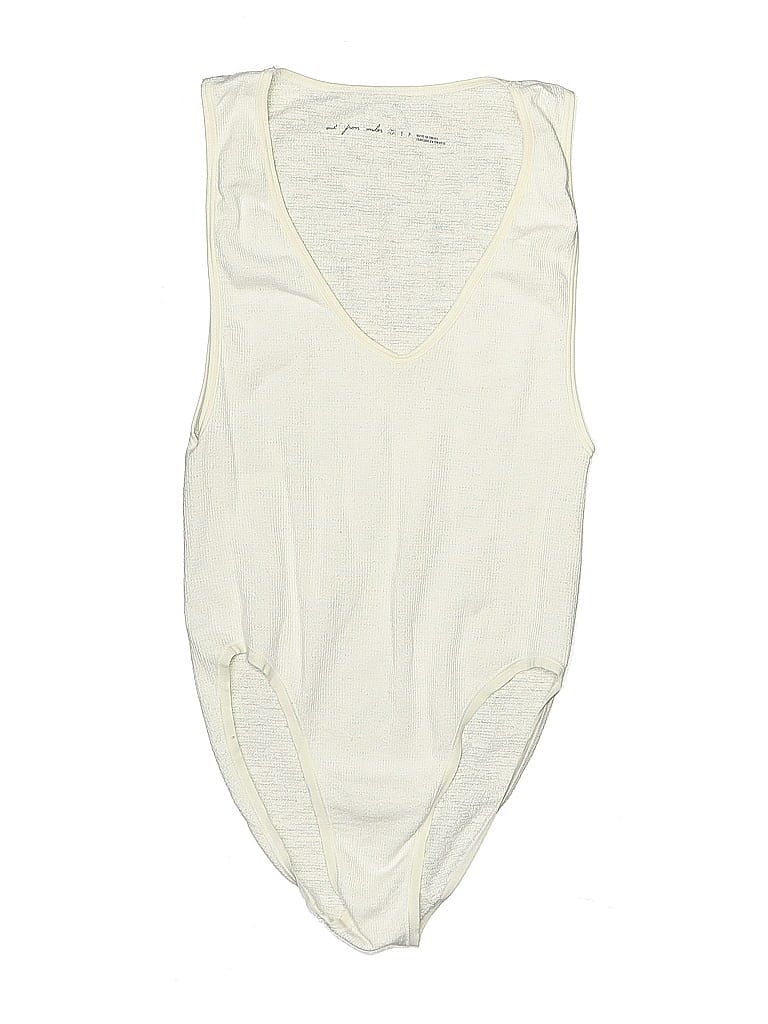 Pre-owned Out From Under Bodysuit In White