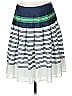 Lands' End 100% Polyester Stripes White Casual Skirt Size 6 - photo 1
