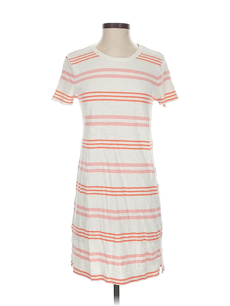 Pre-owned Lou & Grey Casual Dress In White