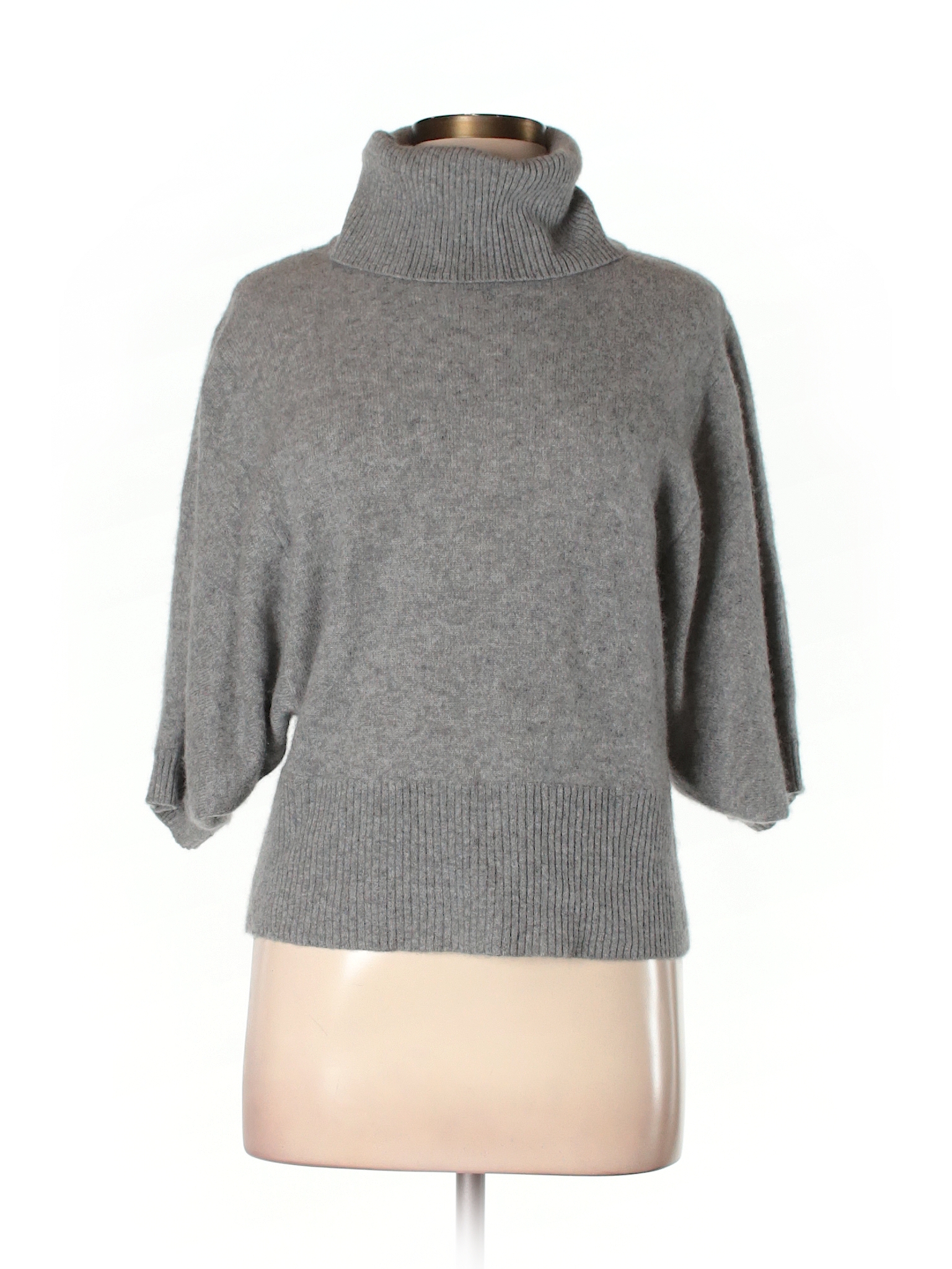 Cynthia Rowley TJX 100% Cashmere Solid Gray Cashmere Pullover Sweater ...