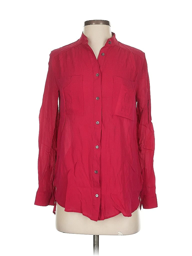 HAUTE HIPPIE Pre-owned 3/4 Sleeve Button Down Shirt In Red