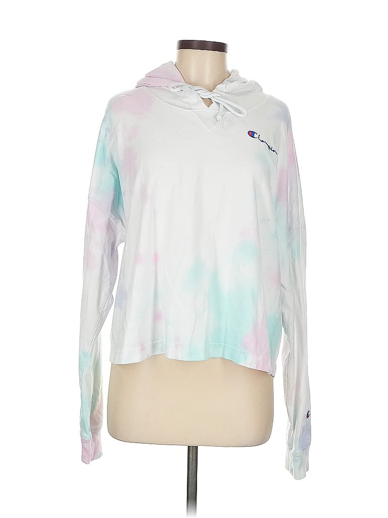 Pre-owned Champion Pullover Hoodie In White